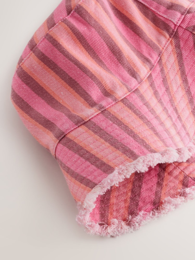 Stripe Pink Bucket Hat (3mths-16yrs)