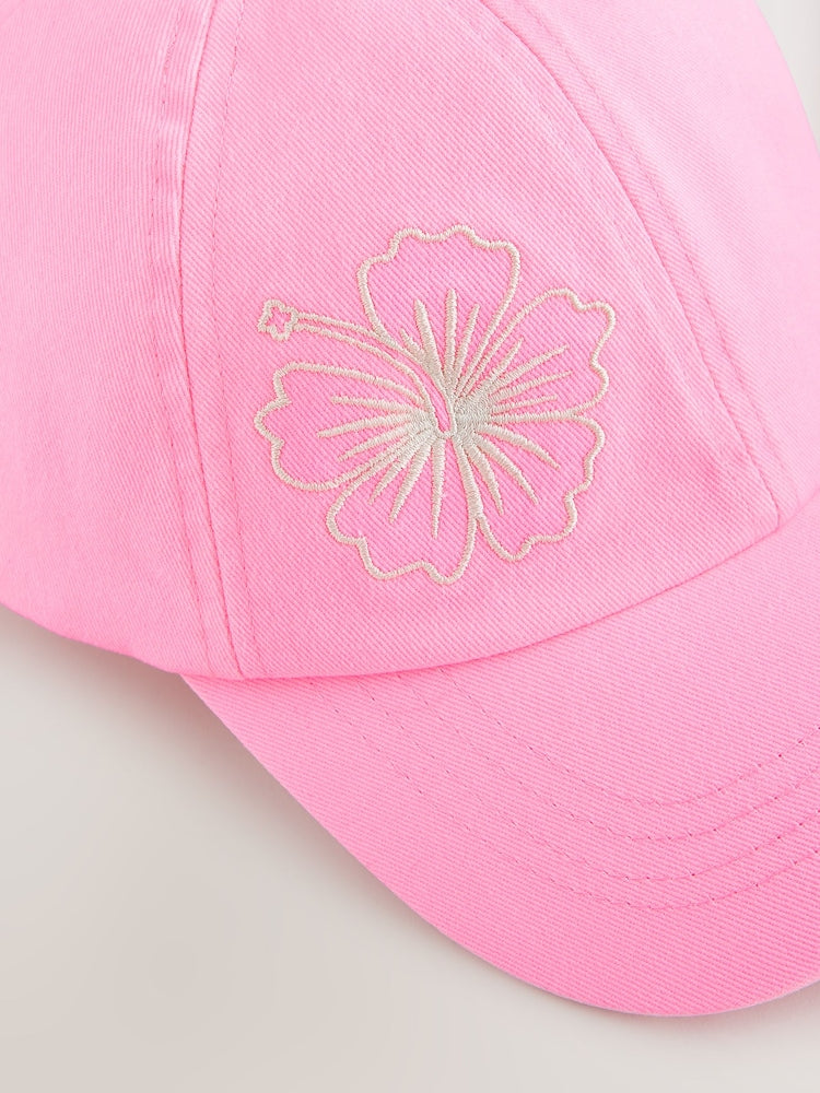 Fluro Pink Hibiscus Cap (1-16yrs)