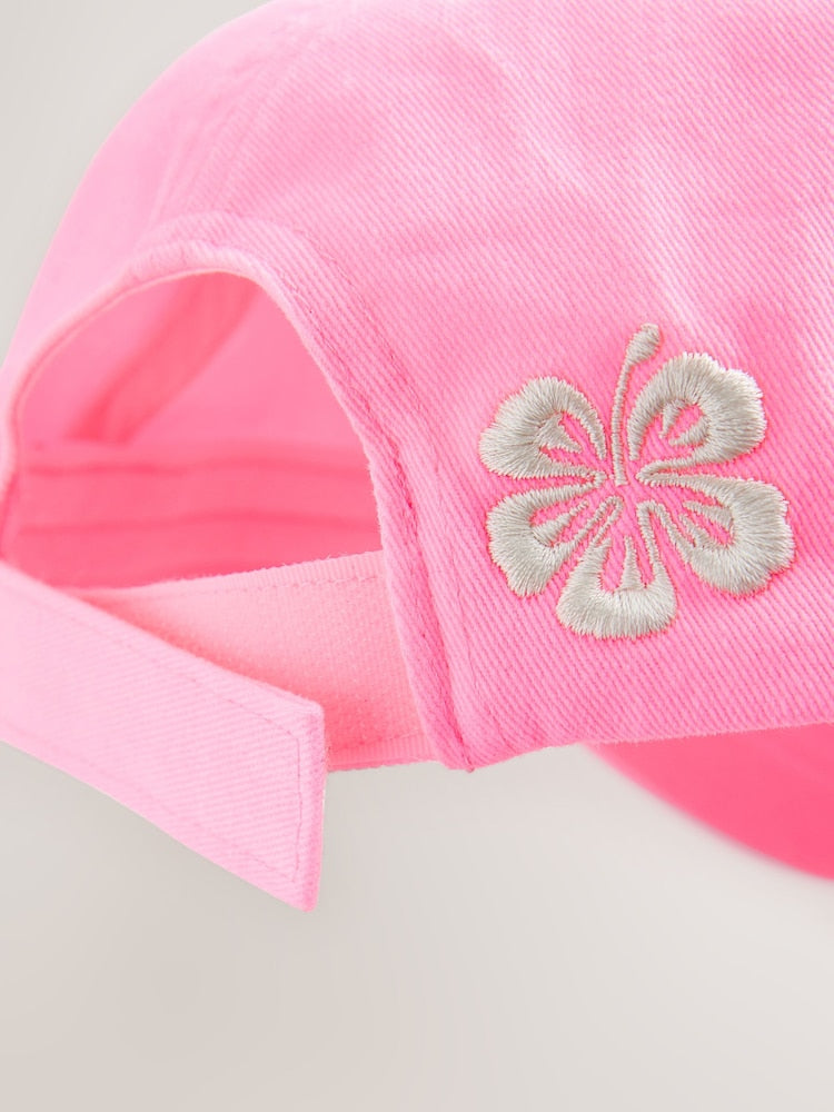 Fluro Pink Hibiscus Cap (1-16yrs)