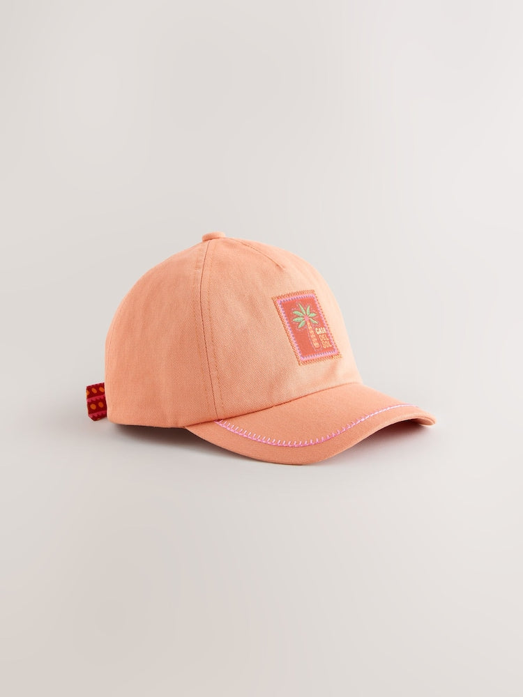 Orange Scarf Bow Back Baseball Cap (1-16yrs)