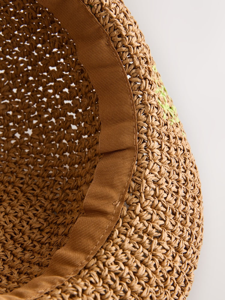 Rainbow Bead Straw Sun Hat (3mths-13yrs)