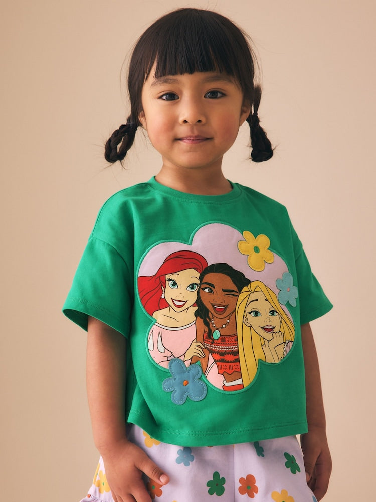 Green Disney Princess Shorts Set (3mths-7yrs)