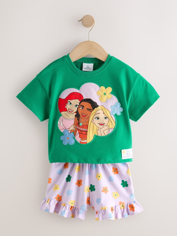 Green Disney Princess Shorts Set (3mths-7yrs)