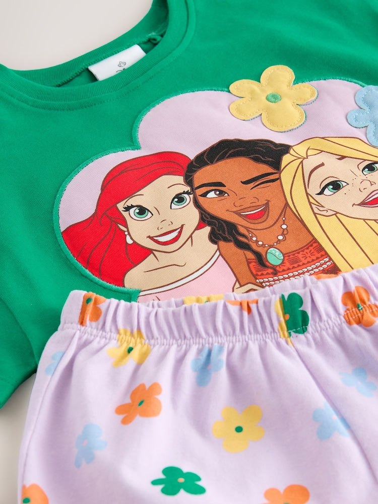 Green Disney Princess Shorts Set (3mths-7yrs)