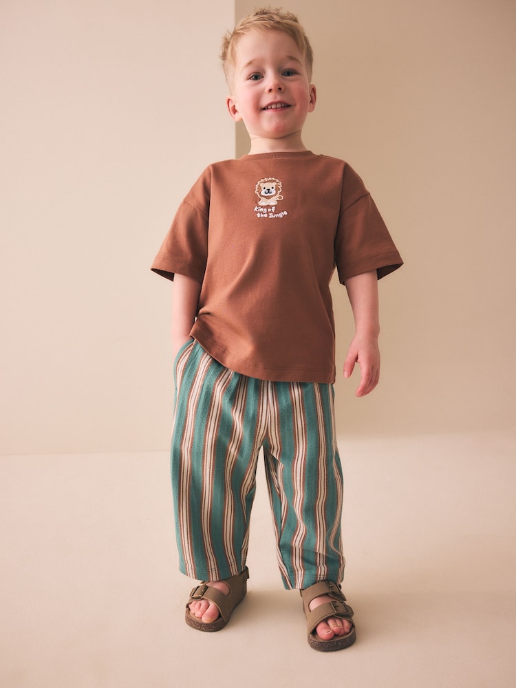 Green Textured Lightweight Joggers (3mths-7yrs) - Size 3-6 Months (62-68cm)