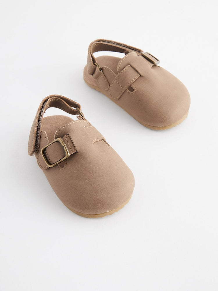 Neutral Touch Fastening Baby Clogs (0-2mths)