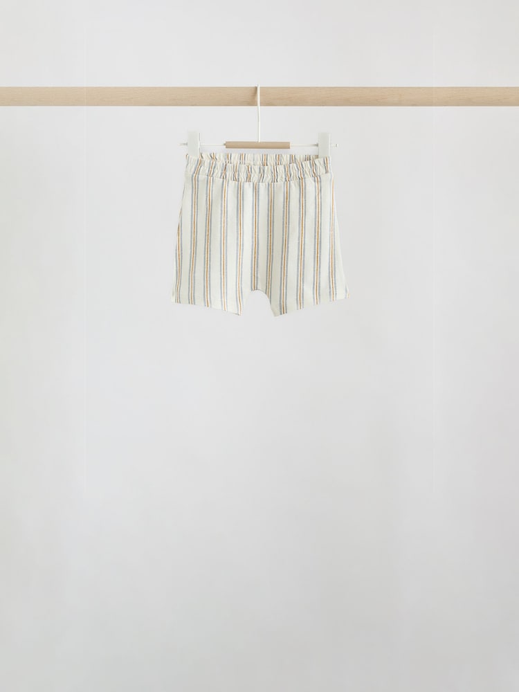 Grey/Blue Wave Print Tops and Shorts Baby Set 6 Piece (0mths-2yrs)