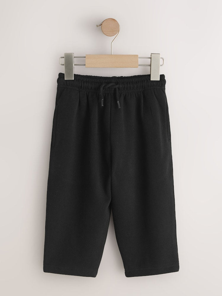 Black Wide Fit Soft Touch Jersey Joggers (3mths-7yrs)