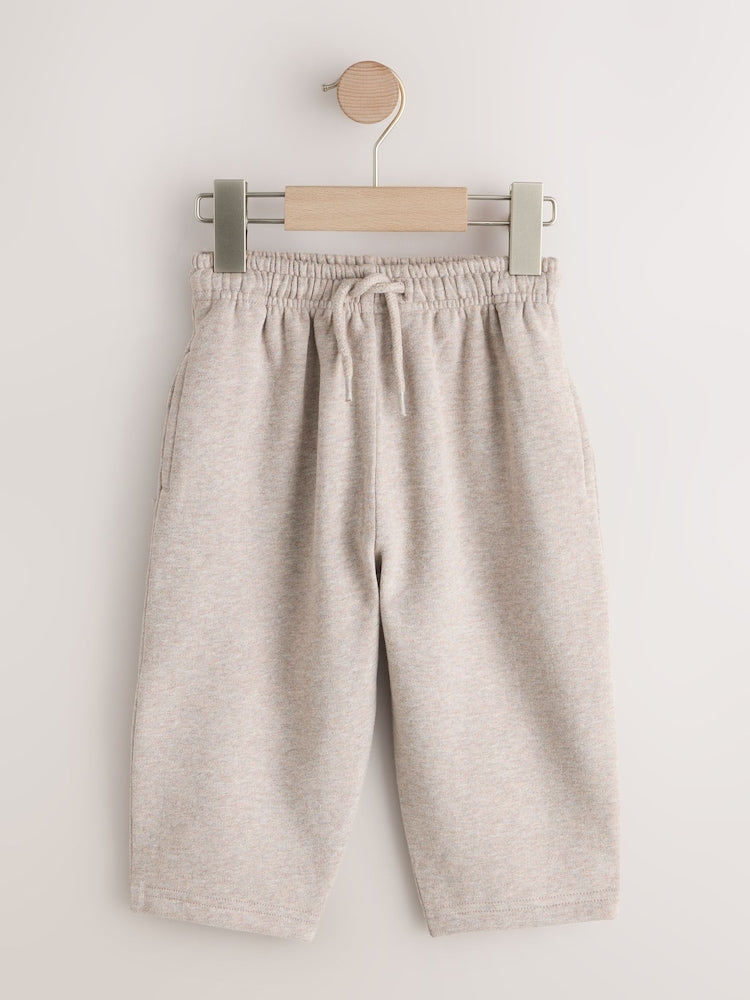 Oatmeal Marl Wide Fit Soft Touch Jersey Joggers (3mths-7yrs)