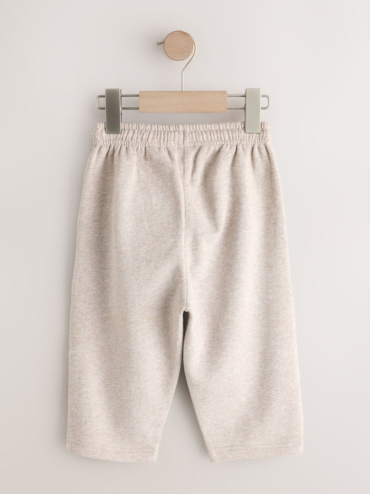 Oatmeal Marl Wide Fit Soft Touch Jersey Joggers (3mths-7yrs)