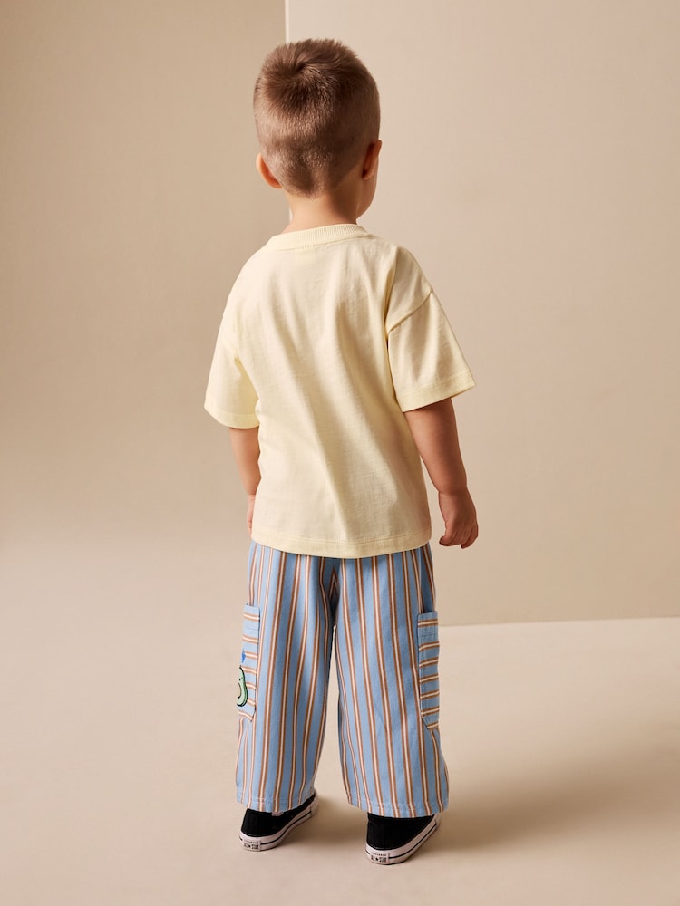 Blue/Rust Brunch Stripe