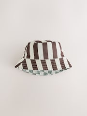Grey/White Reversible Bucket Hat (3mths-16yrs) - Size 3-9 Months (62-74cm)