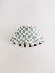 Grey/White Reversible Bucket Hat (3mths-16yrs) - Size 3-9 Months (62-74cm)