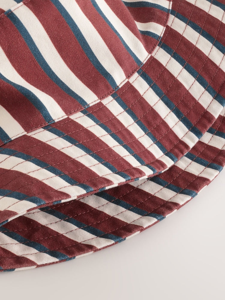 Brown/Cream Stripe Bucket Hat (3mths-13yrs)