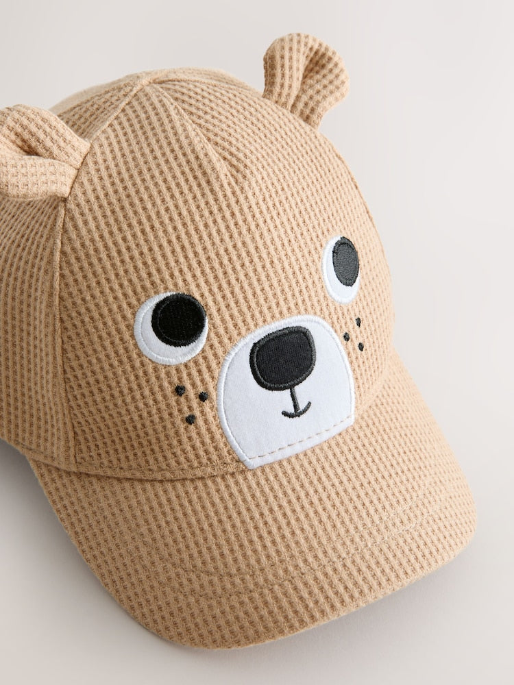 Stone Bear 3D Cap (3mths-10yrs) - Size 3-9 Months (62-74cm)