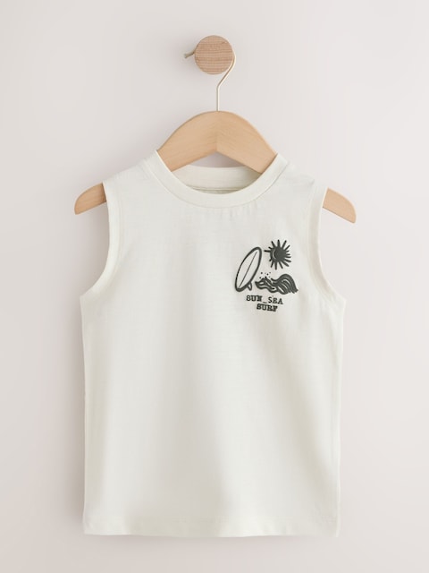 Black Palm Trees Graphic Vests 3 Pack (3mths-7yrs) - Size 3-6 Months (62-68cm)