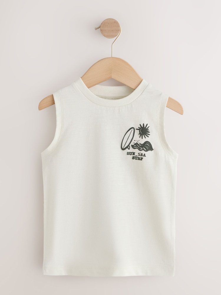 Black Palm Trees Graphic Vests 3 Pack (3mths-7yrs) - Size 3-6 Months (62-68cm)