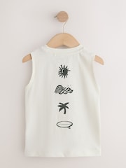 Black Palm Trees Graphic Vests 3 Pack (3mths-7yrs) - Size 3-6 Months (62-68cm)
