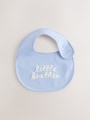 Blue Little Brother Baby Bibs 2 Pack - Size One