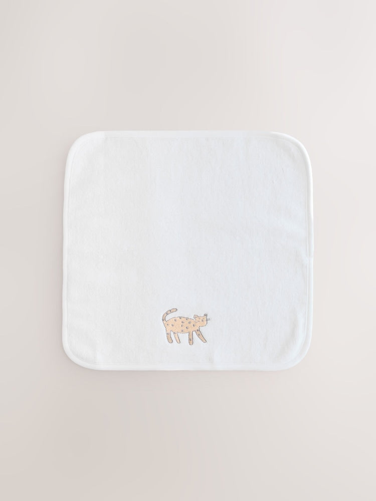 3 Pack Safari Animals Face Cloths