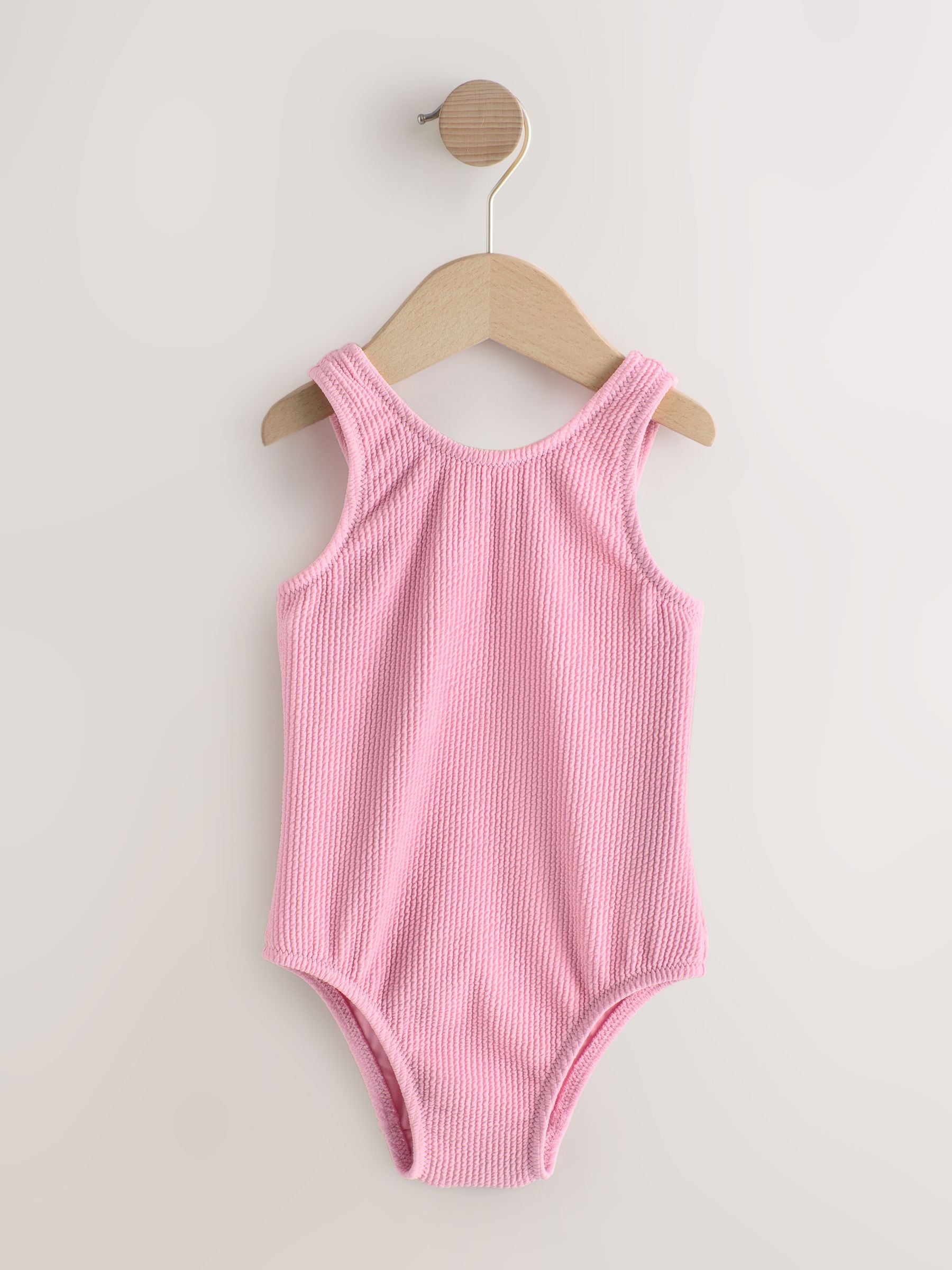 Light Pink Crinkle Swimsuit (3mths-7yrs) - Size 3-6 Months (62-68cm)