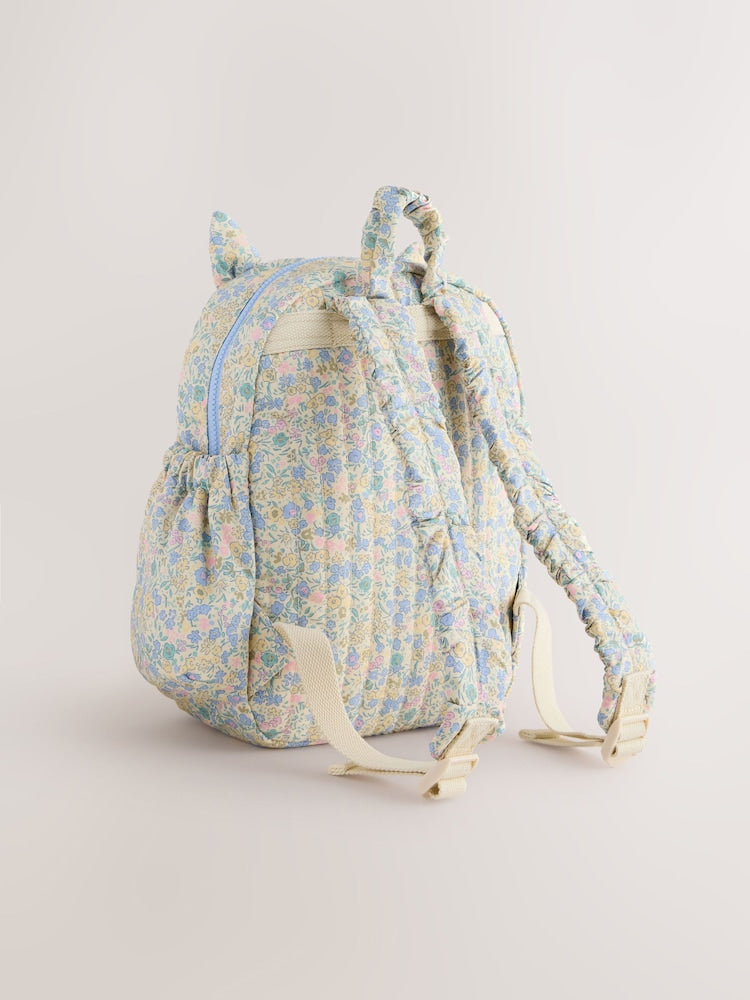 Floral Blue Ditsy Cat Backpack