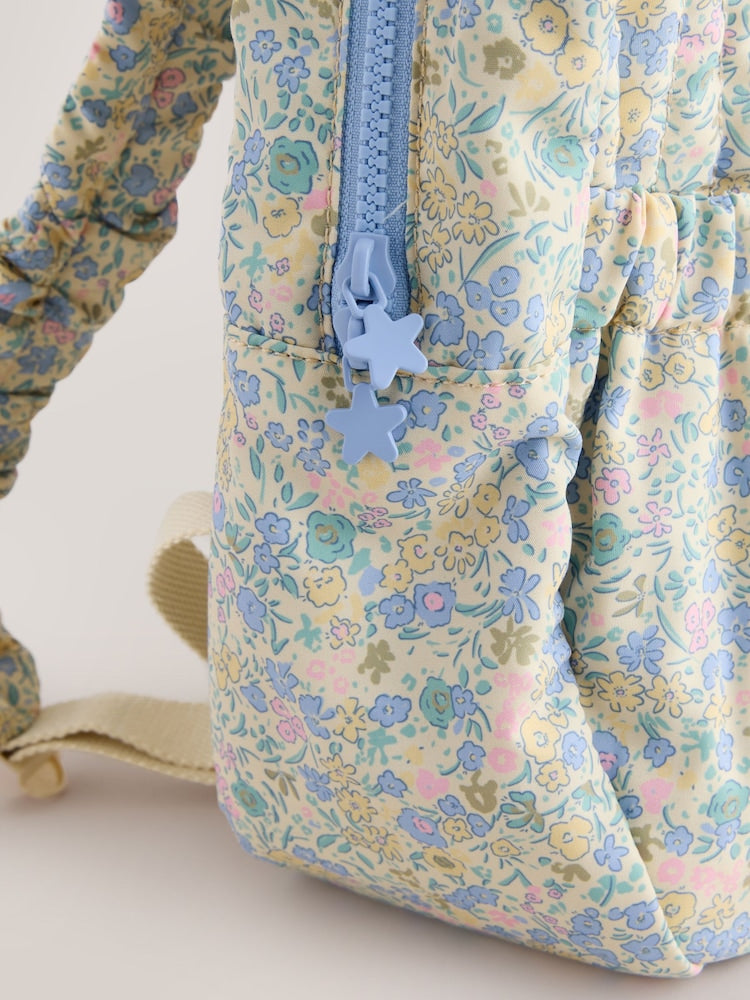 Floral Blue Ditsy Cat Backpack