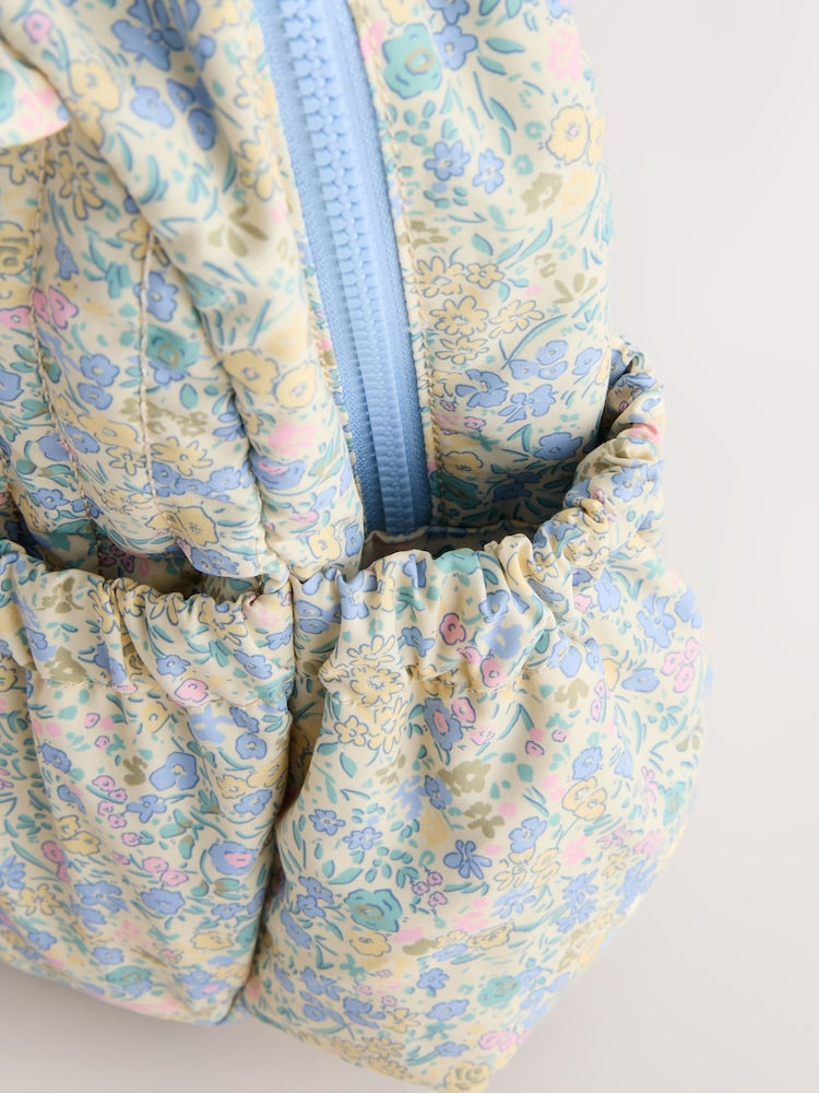 Floral Blue Ditsy Cat Backpack