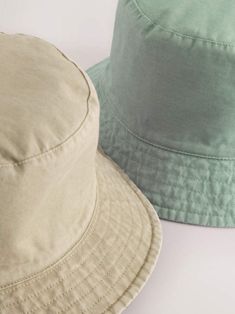 Blue/Neutral Reversible Bucket Hats 2 Pack