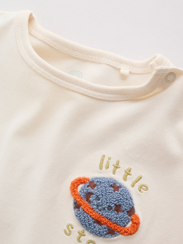 Neutral/Blue Space Top and Leggings Baby Set (0mths-2yrs)