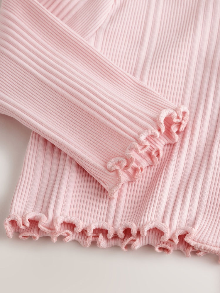 Baker by Ted Baker Pale Pink 2 Piece Mesh Tutu Top & Flare Leggings Set