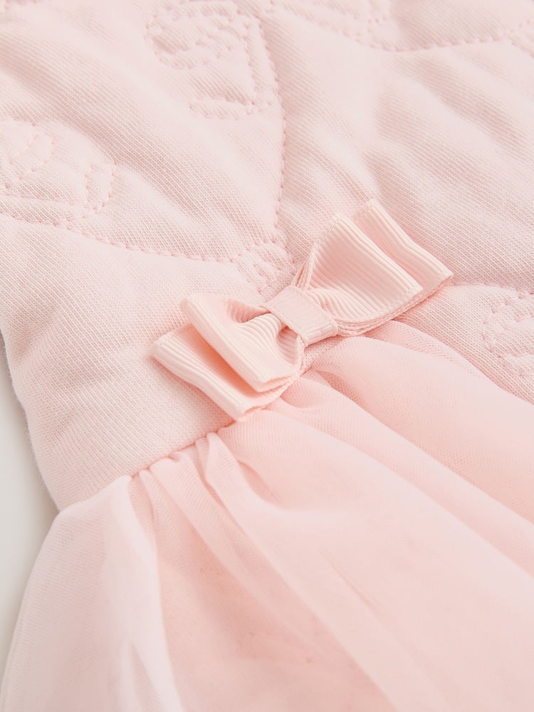 Baker by Ted Baker Pink Jacquard Quilted Mesh Peplum Jacket