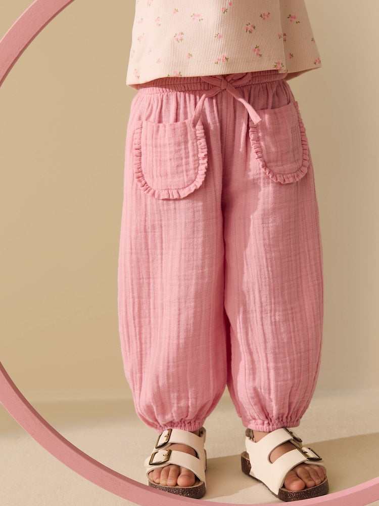 Light Pink Pull On Trousers (3mths-7yrs)