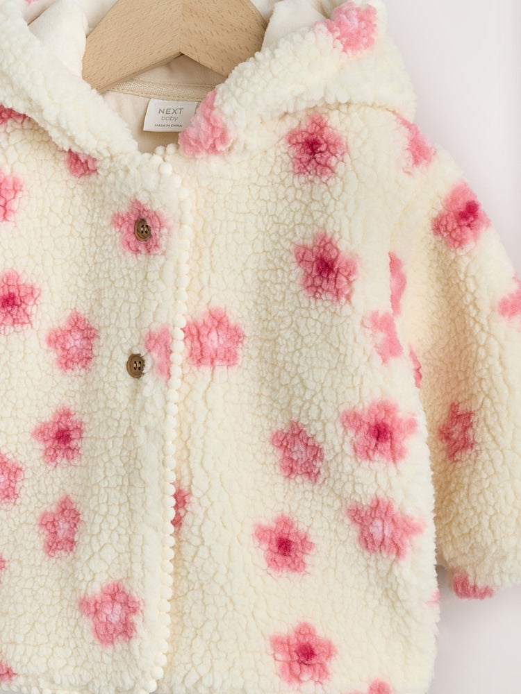 Ecru and Pink Floral
