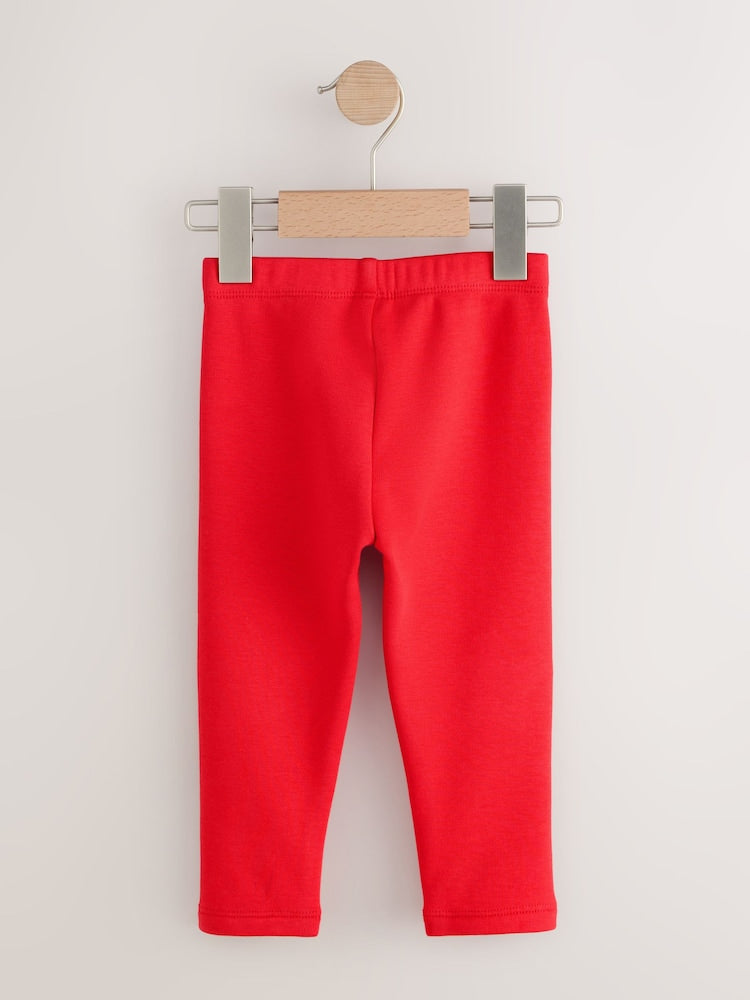 Red Cosy Fleece Lined Leggings (3mths-7yrs)