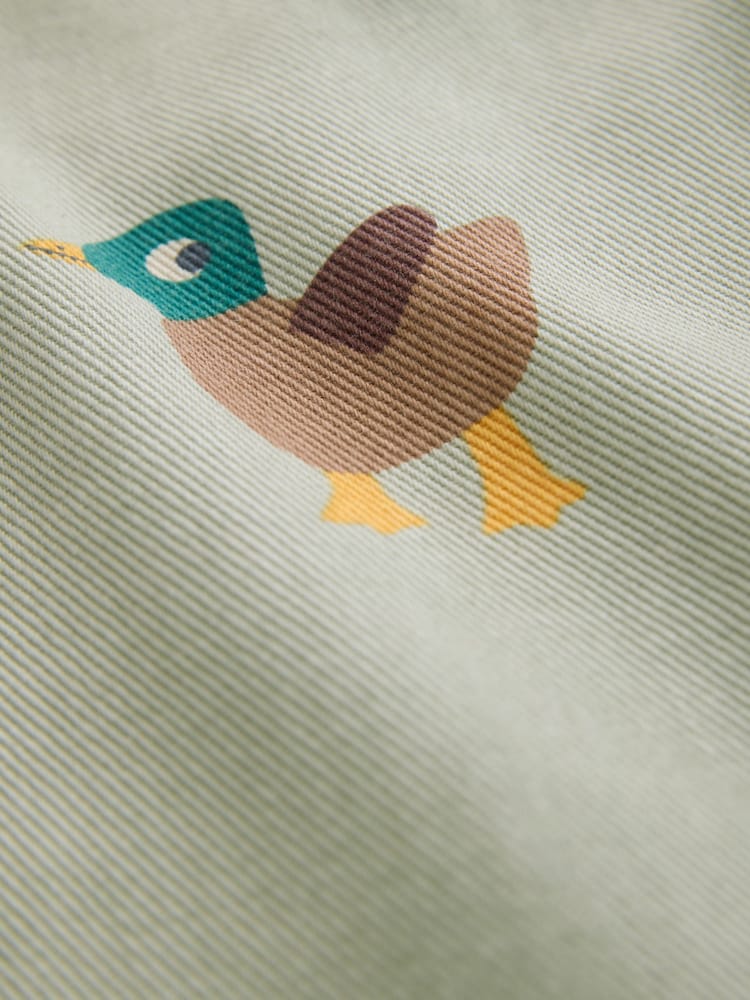 Green Duck Pull On Wide Trousers (3mths-7yrs)