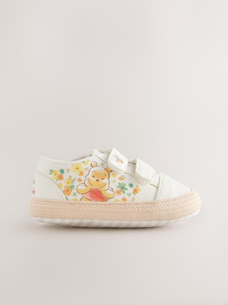 Neutral Winnie The Pooh Baby Trainers (0-24mths) - Size Upto 3 Months (50 - 62cm)