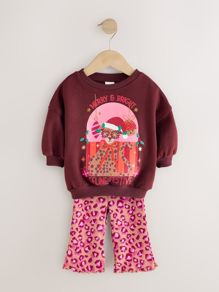 Pink Christmas Leopard