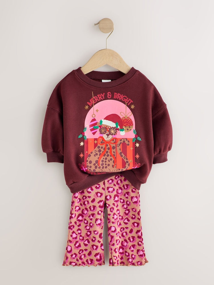 Pink Christmas Leopard