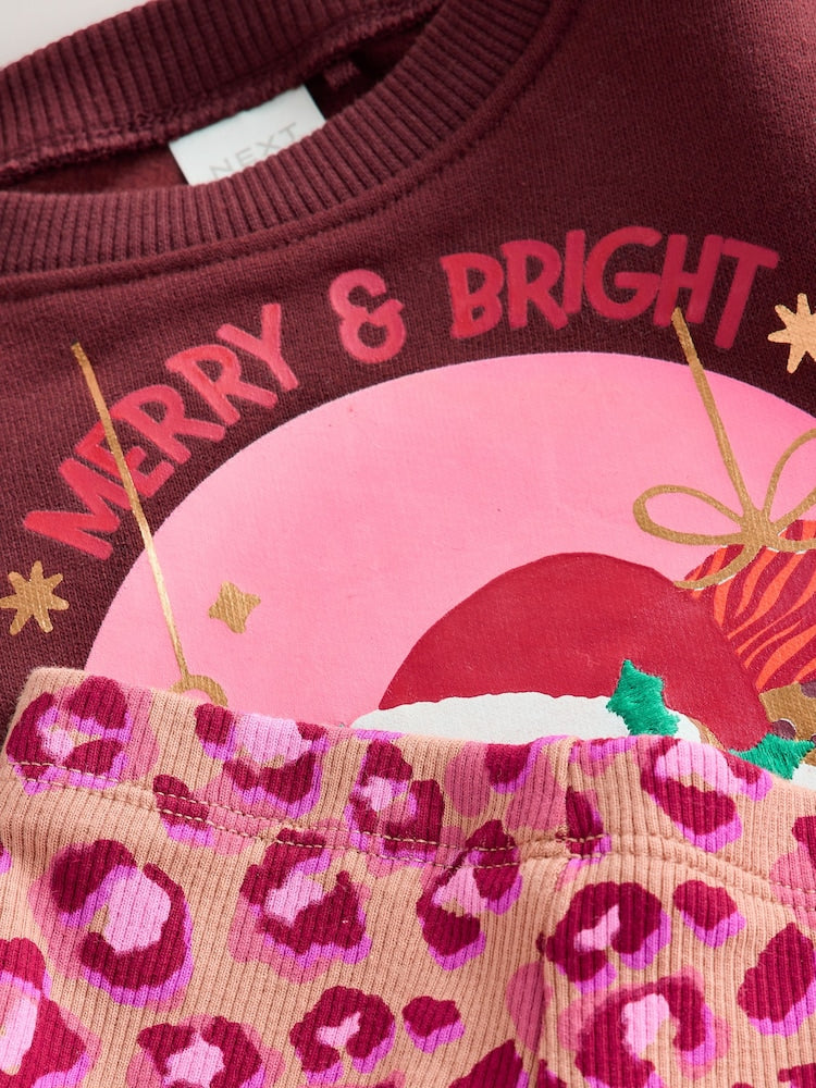 Pink Christmas Leopard