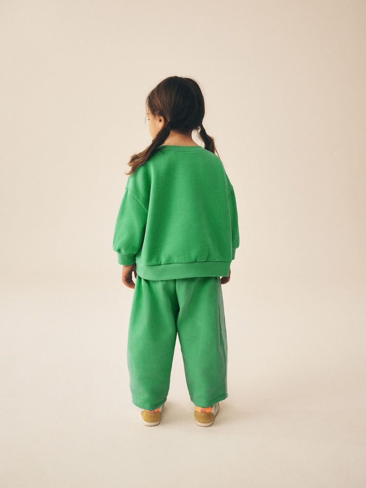 Green Play Crew Neck Sweatshirt and Barrel Trousers Set (3mths-7yrs)