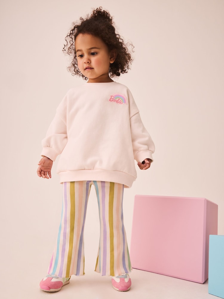 Barbie Dreamhouse Rainbow Sweatshirt and Flare Leg Set (3mths-7yrs)
