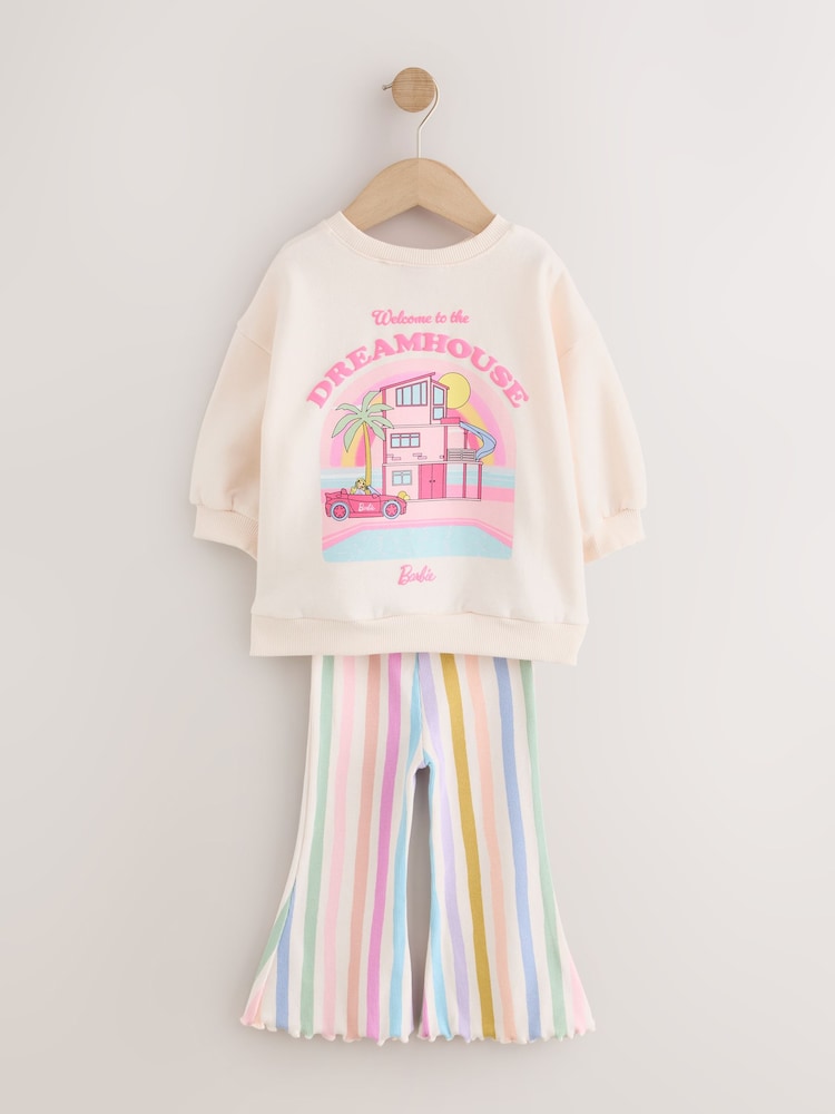 Barbie Dreamhouse Rainbow Sweatshirt and Flare Leg Set (3mths-7yrs)