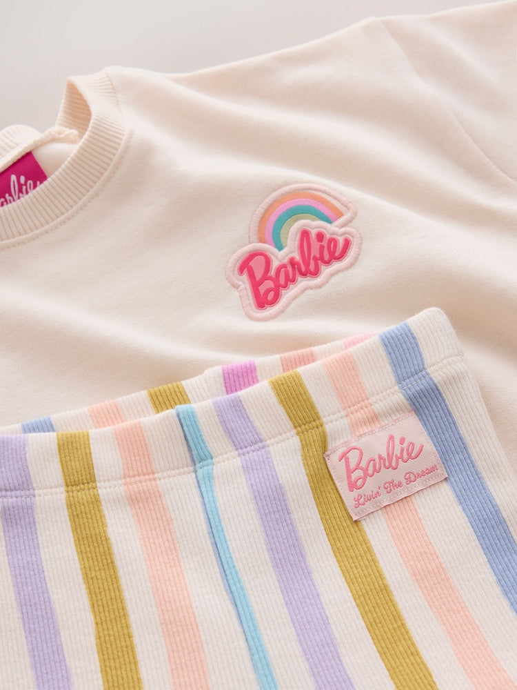 Barbie Dreamhouse Rainbow Sweatshirt and Flare Leg Set (3mths-7yrs)