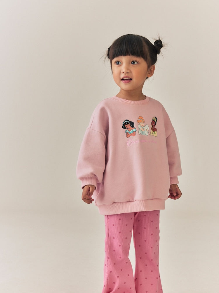 Disney Princess Pale Pink Sweatshirt and Flare Set (3mths-7yrs)