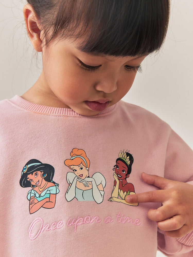 Disney Princess Pale Pink Sweatshirt and Flare Set (3mths-7yrs)