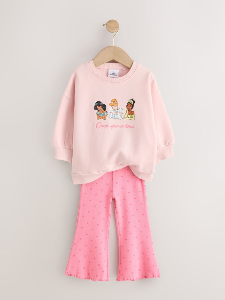 Disney Princess Pale Pink Sweatshirt and Flare Set (3mths-7yrs)