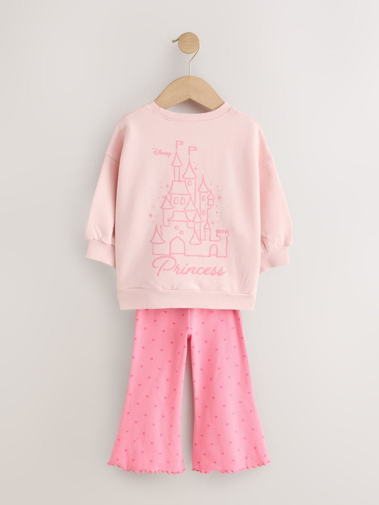 Disney Princess Pale Pink Sweatshirt and Flare Set (3mths-7yrs)