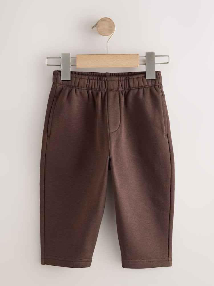 Brown/Grey Wide Joggers 3 Pack (3mths-7yrs) - Size 3-6 Months (62-68cm)