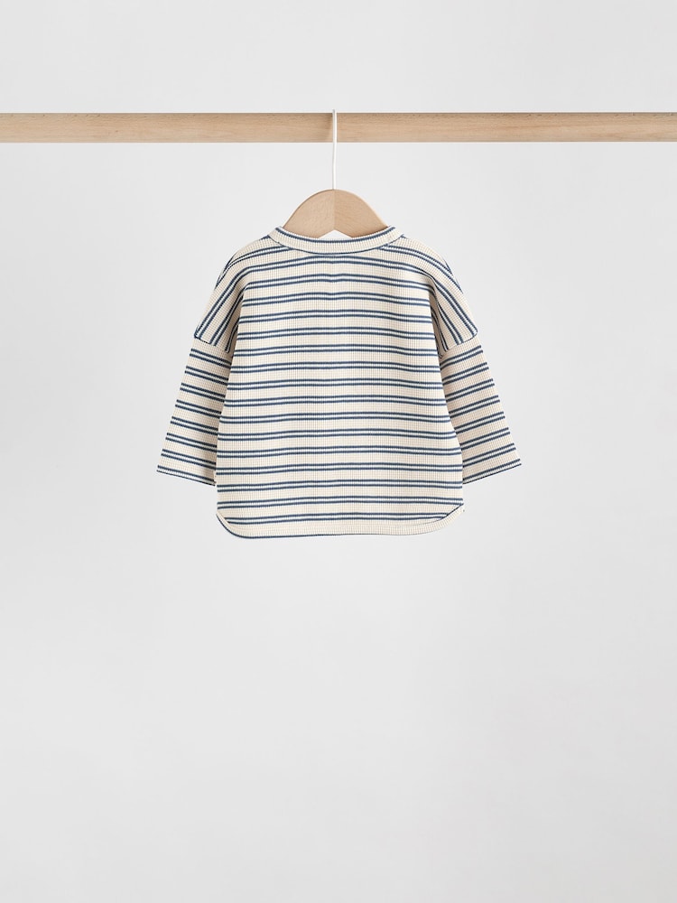 Green/Blue/Brown Stripe Baby Top & Leggings Set 6 Piece (0mths-3yrs)